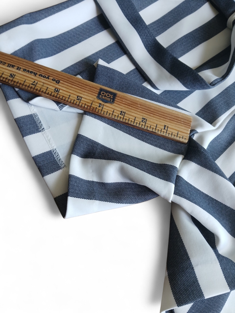 NYCC Size 6 Striped Tie-Waist Women’s Shorts - Light Blue & Navy - Picture 5 of 6